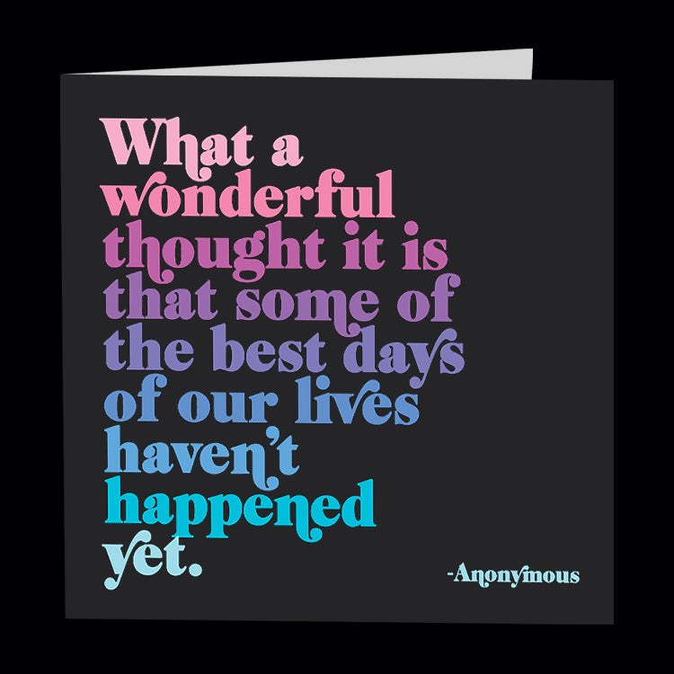 "what a wonderful thought" card