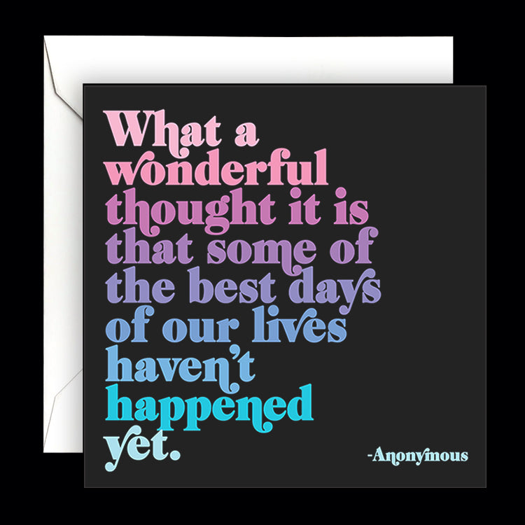 "what a wonderful thought" card