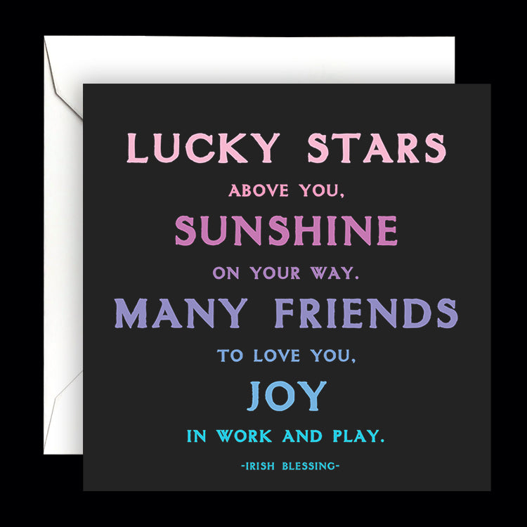 "lucky stars" card
