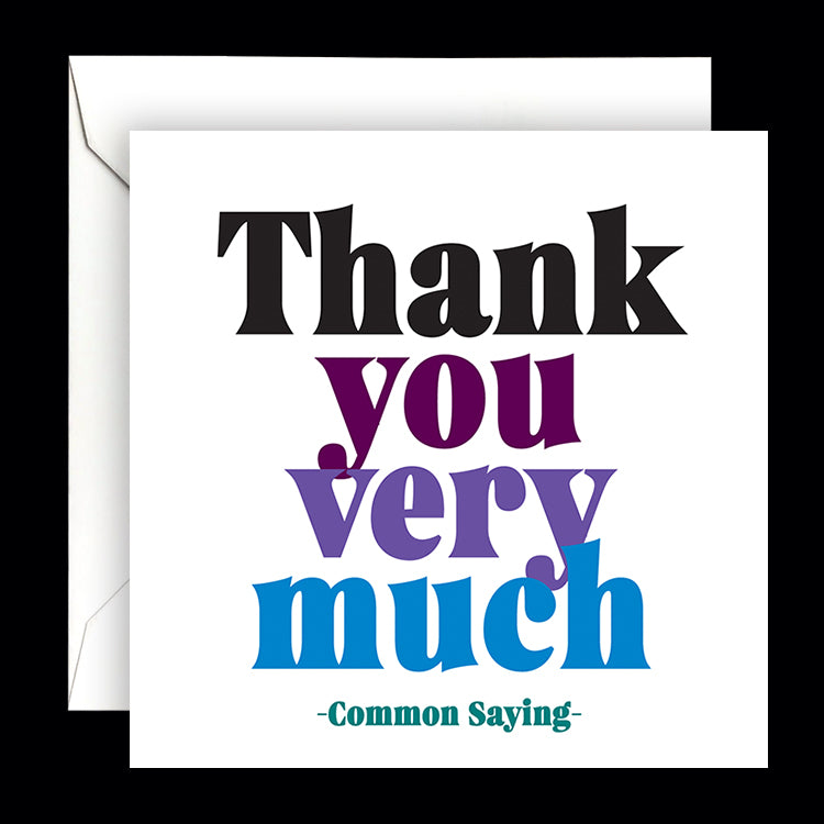 "thank you very much" card