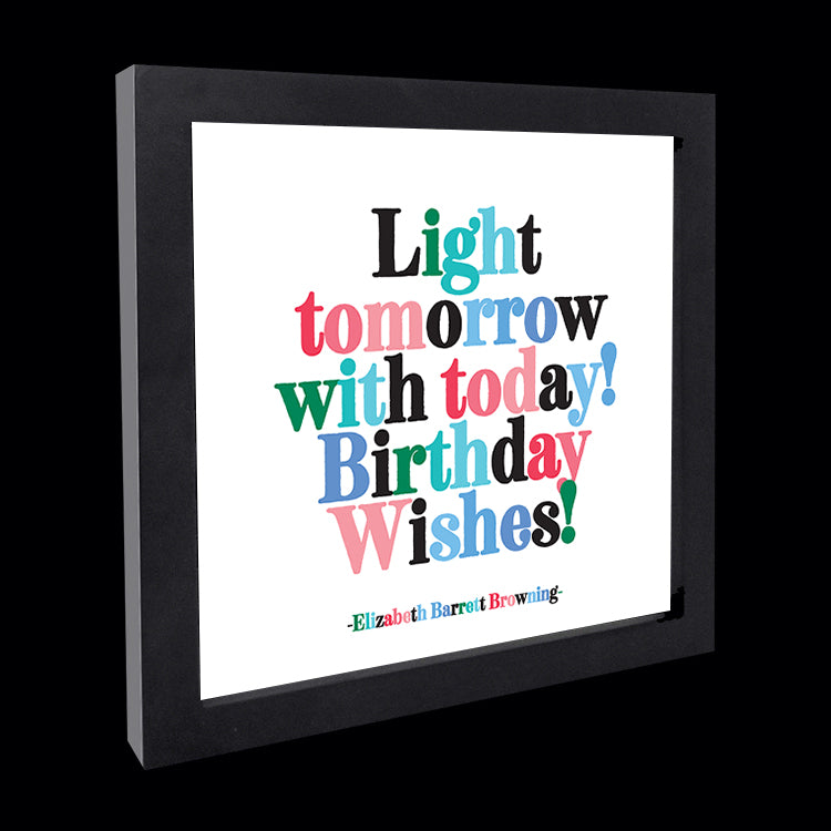 "light tomorrow with today!" card
