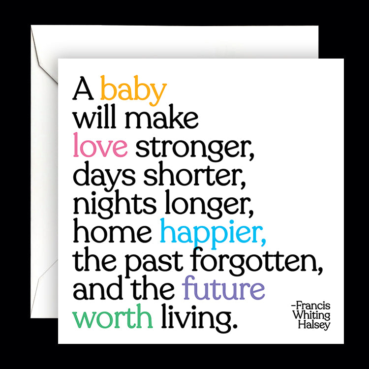 "a baby will make" card