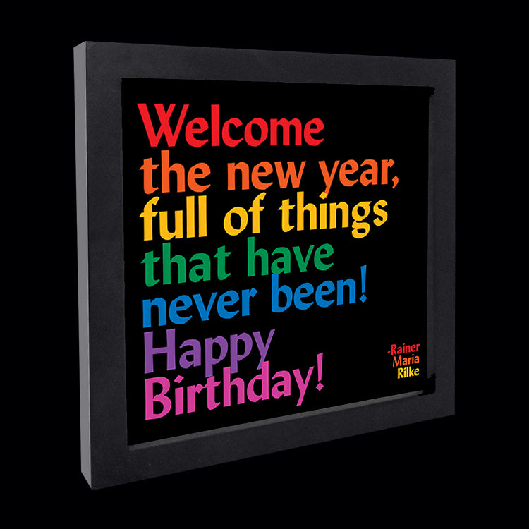 "welcome the new year" card