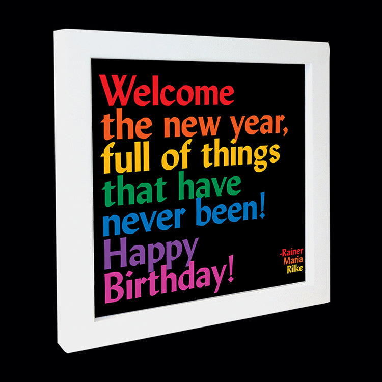 "welcome the new year" card