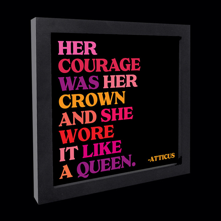 "her courage was her crown" card