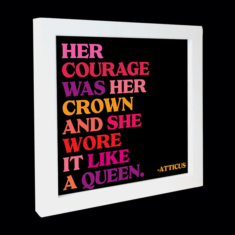 "her courage was her crown" card