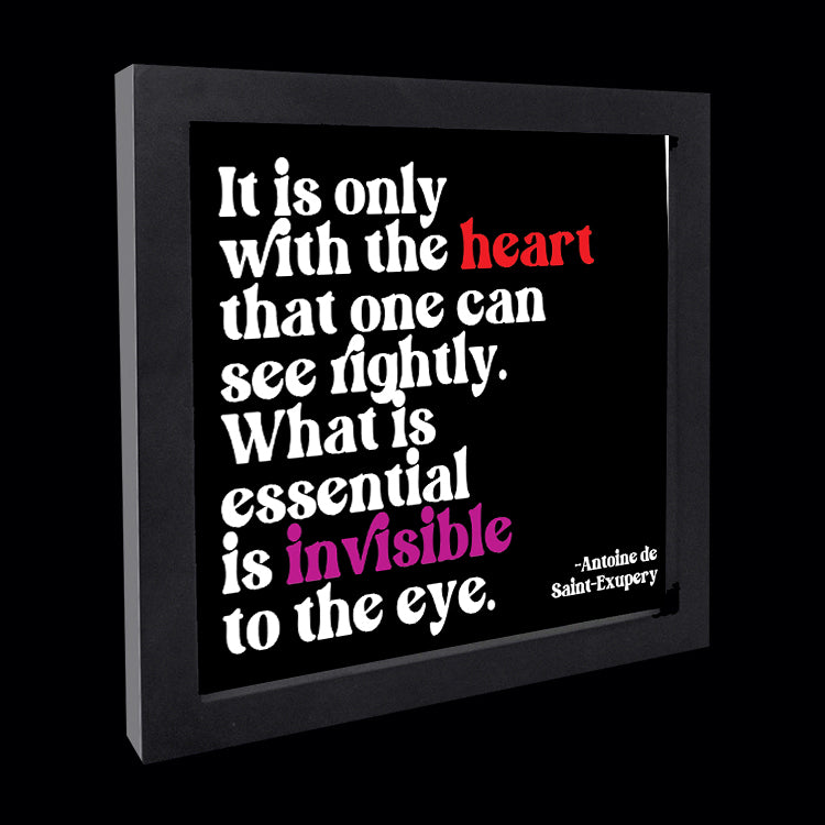 "it is only with the heart" card