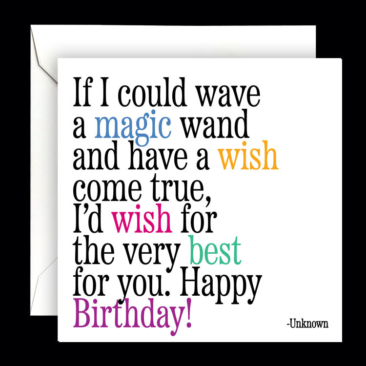 "wave a magic wand" card