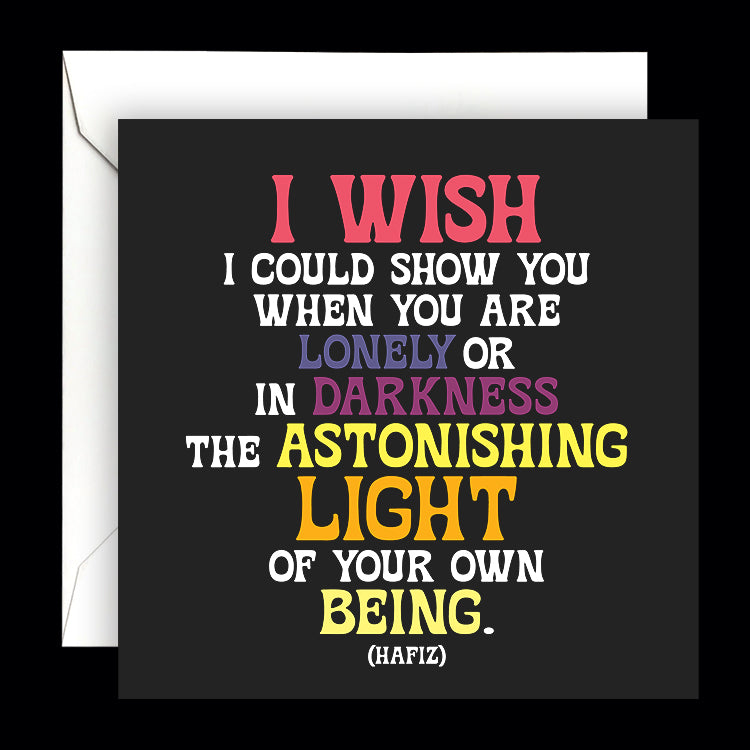 "i wish i could show you" card