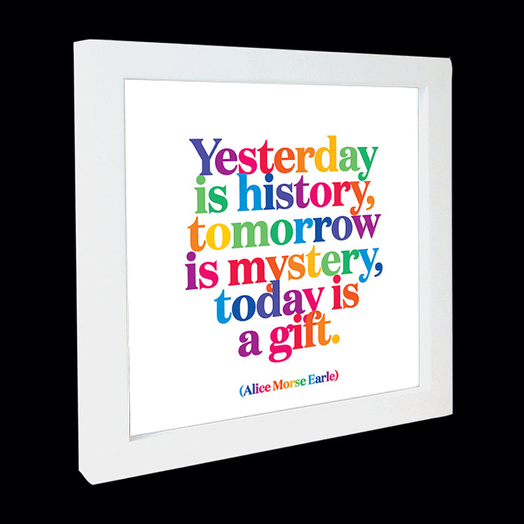 "yesterday is history" card