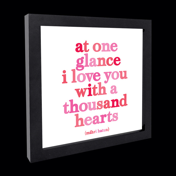 "at one glance" card