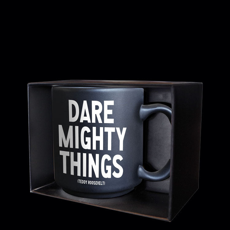 "dare mighty things" mini mug