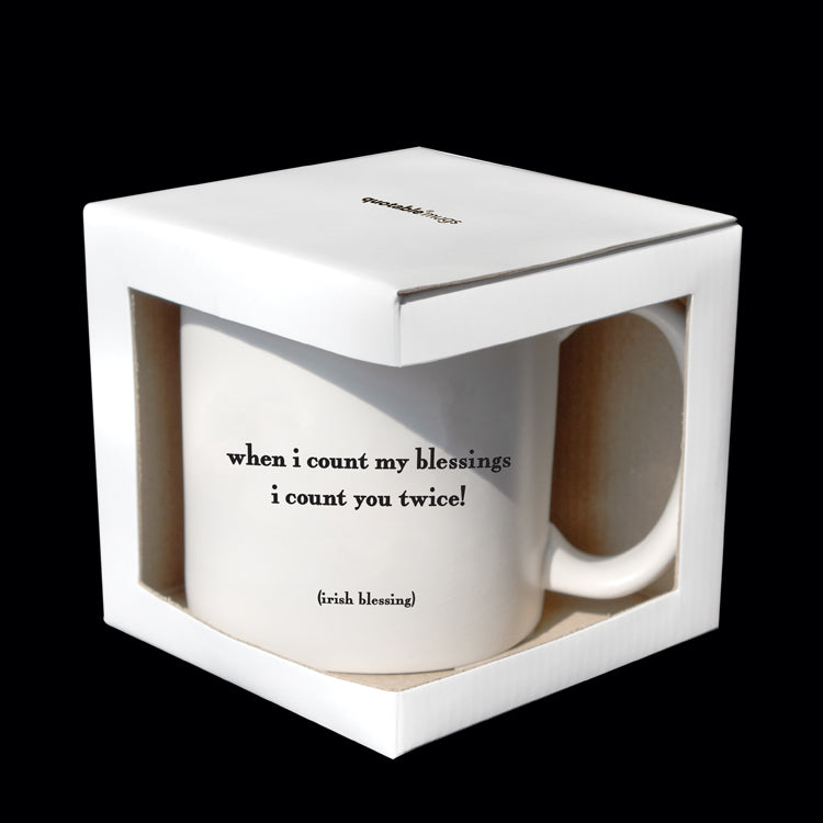 "when i count my blessings" mug