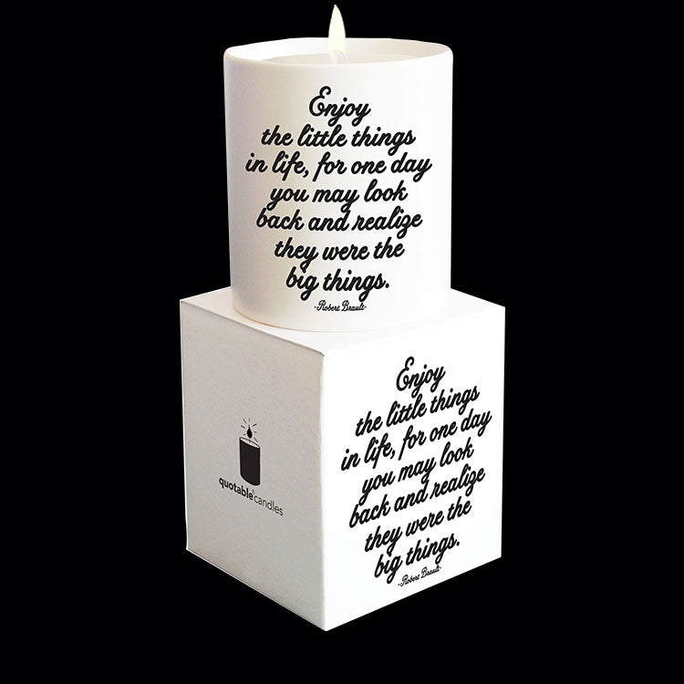 "enjoy the little things" candle