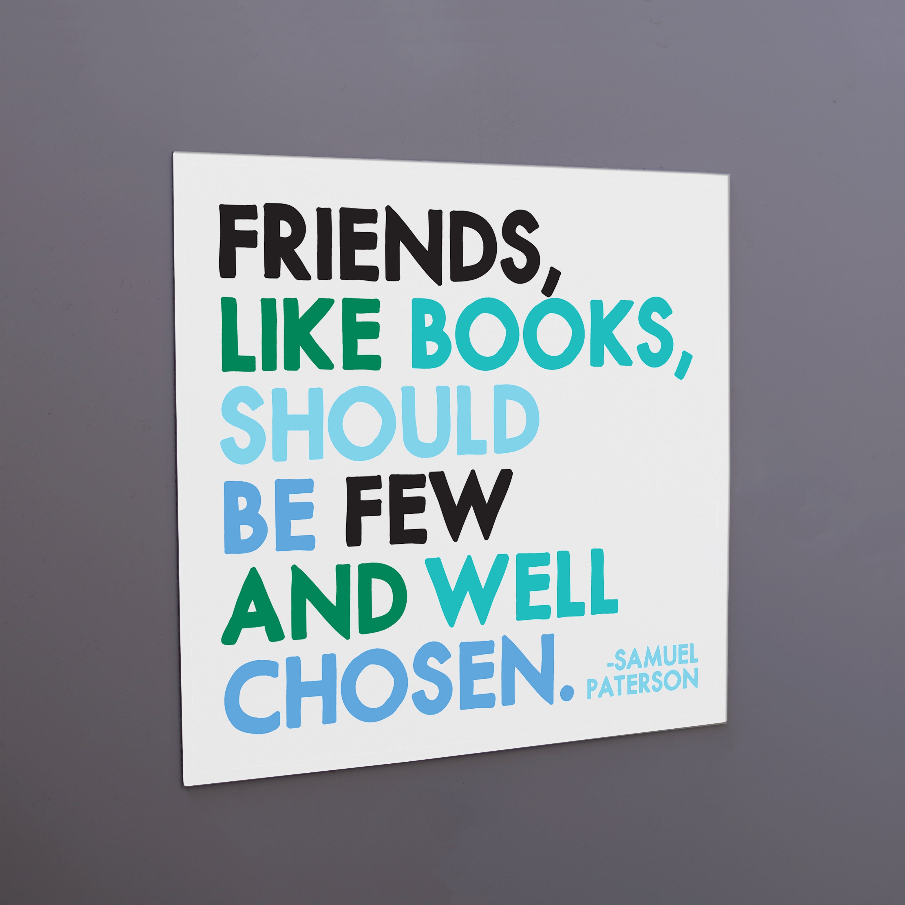 "friends, like books" magnet