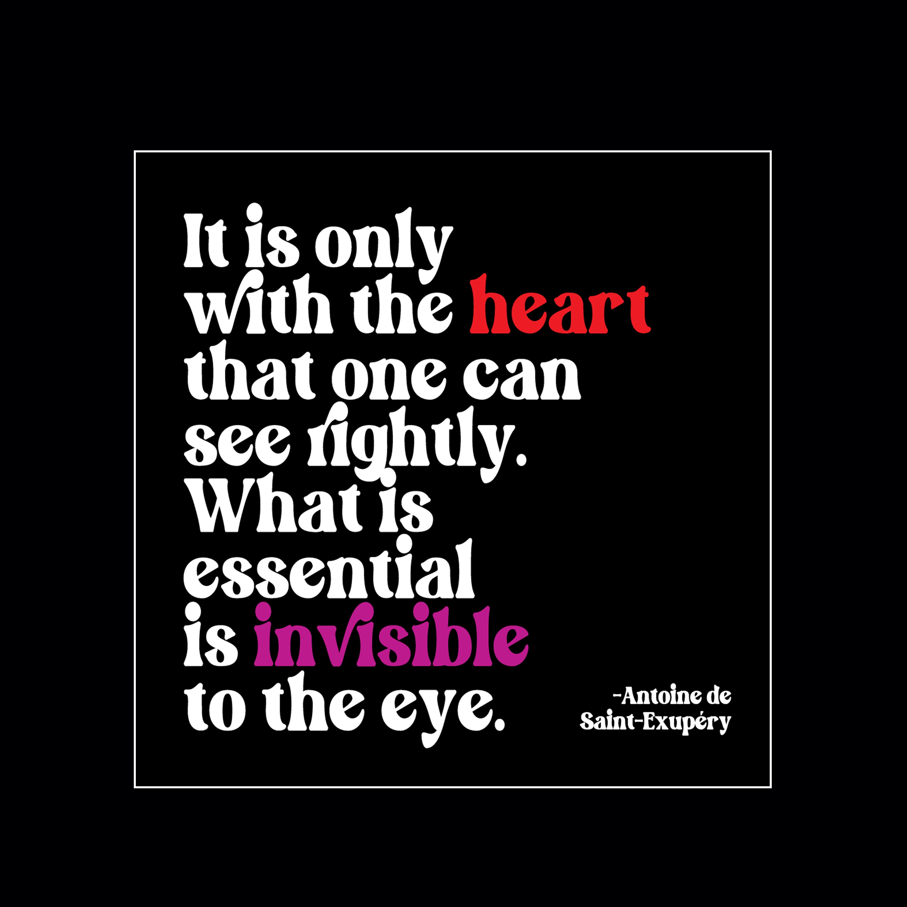 "invisible to the eye" magnet