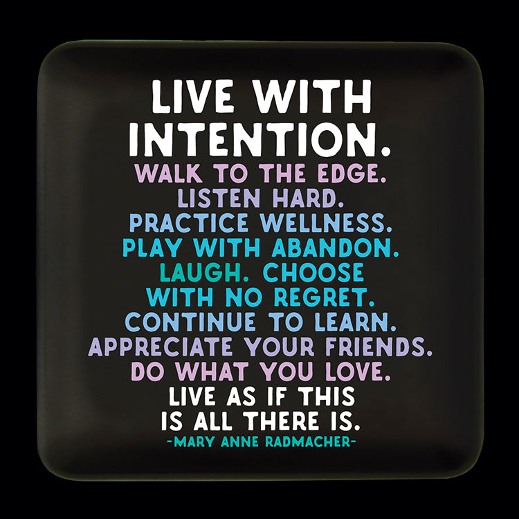 "live with intention" trinket dish