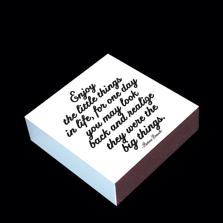 "enjoy the little things" matchbox