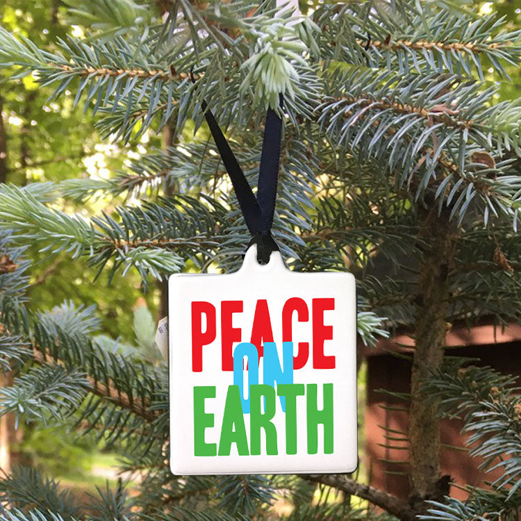 "peace on earth" ornament