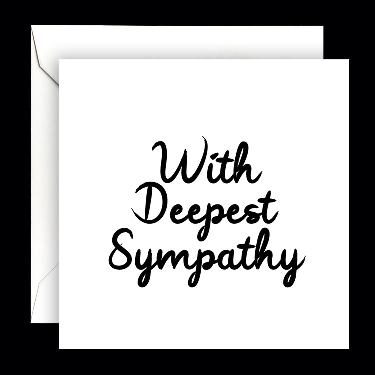 "with deepest sympathy" card