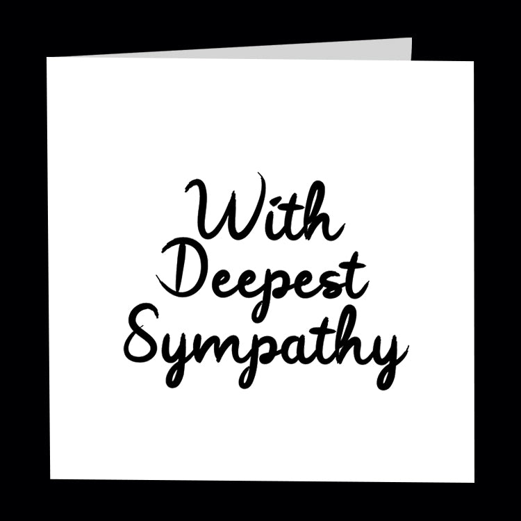 "with deepest sympathy" card