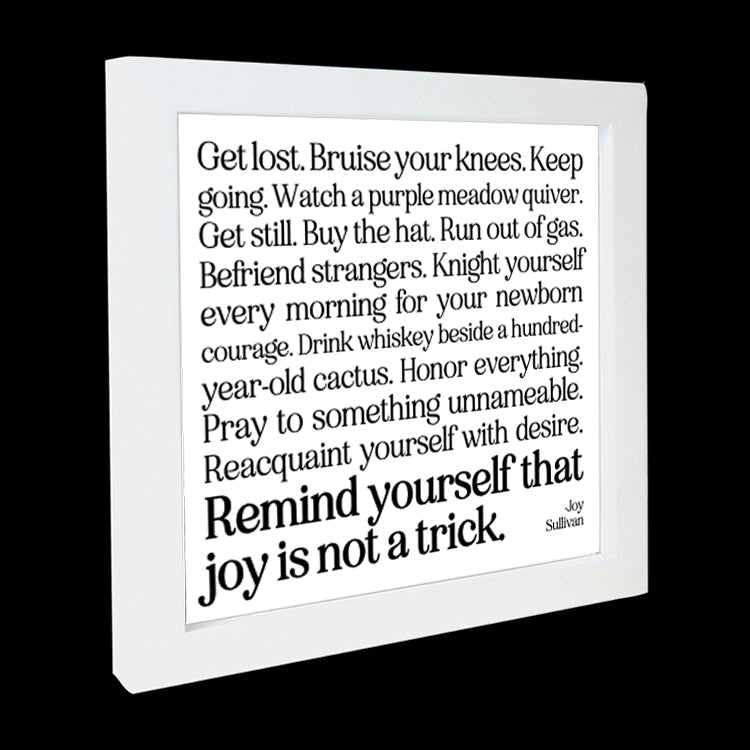 "joy is not a trick" card
