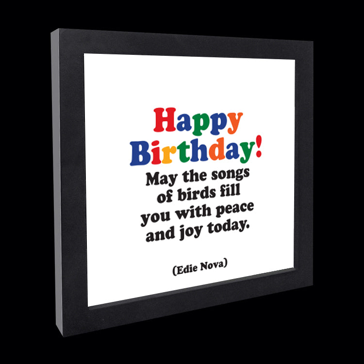 "happy birthday! may the songs of birds" card