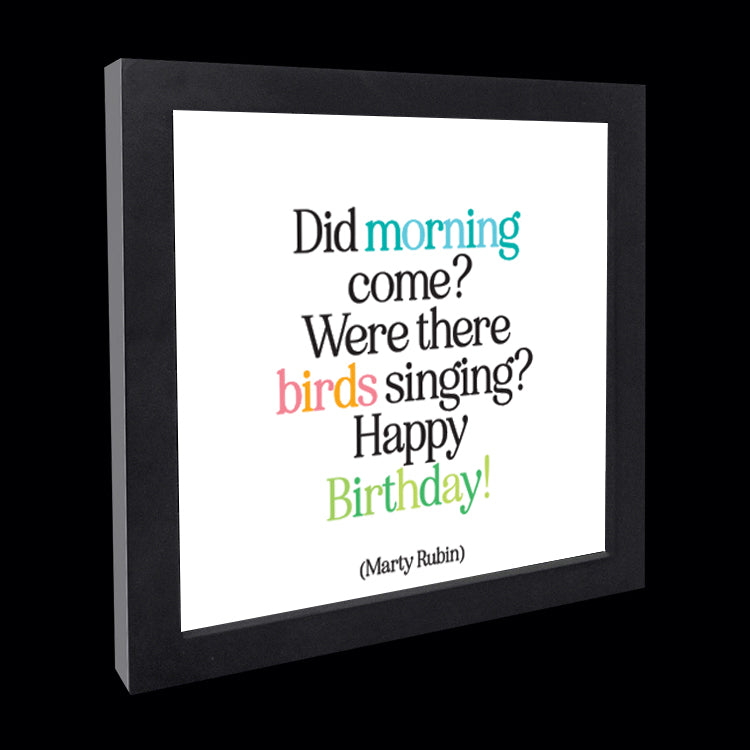 "did morning come?" card