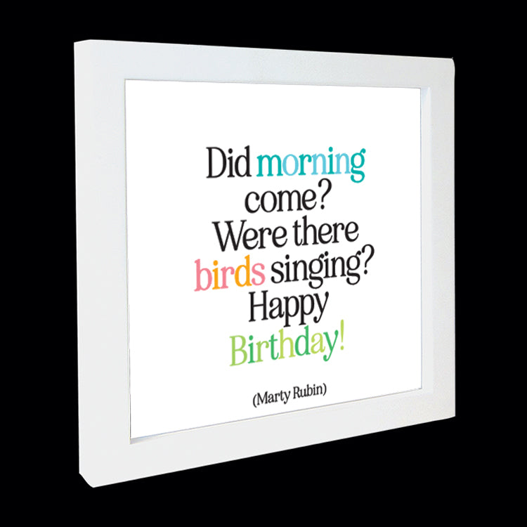 "did morning come?" card