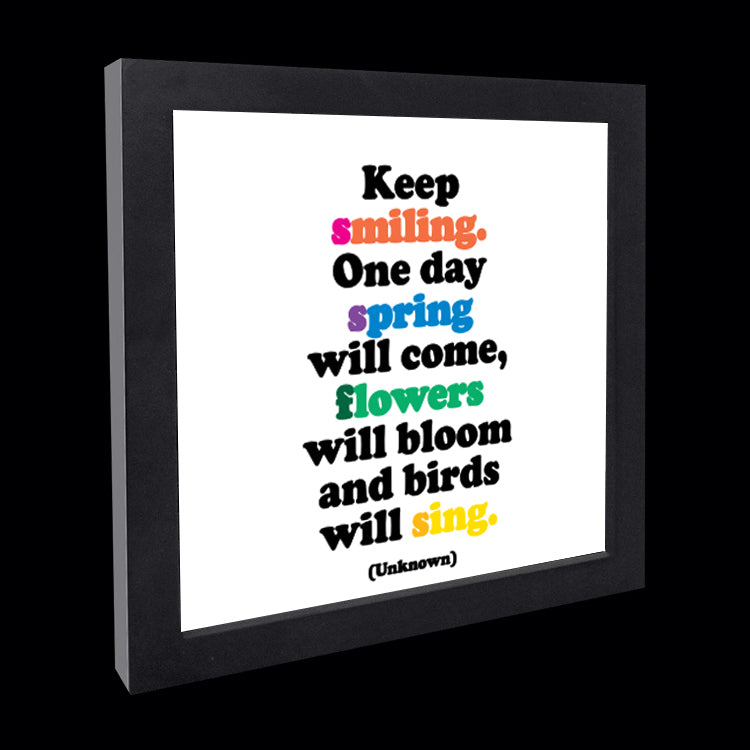 "keep smiling" card