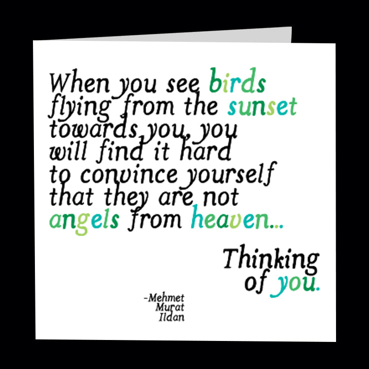 "when you see birds flying" card