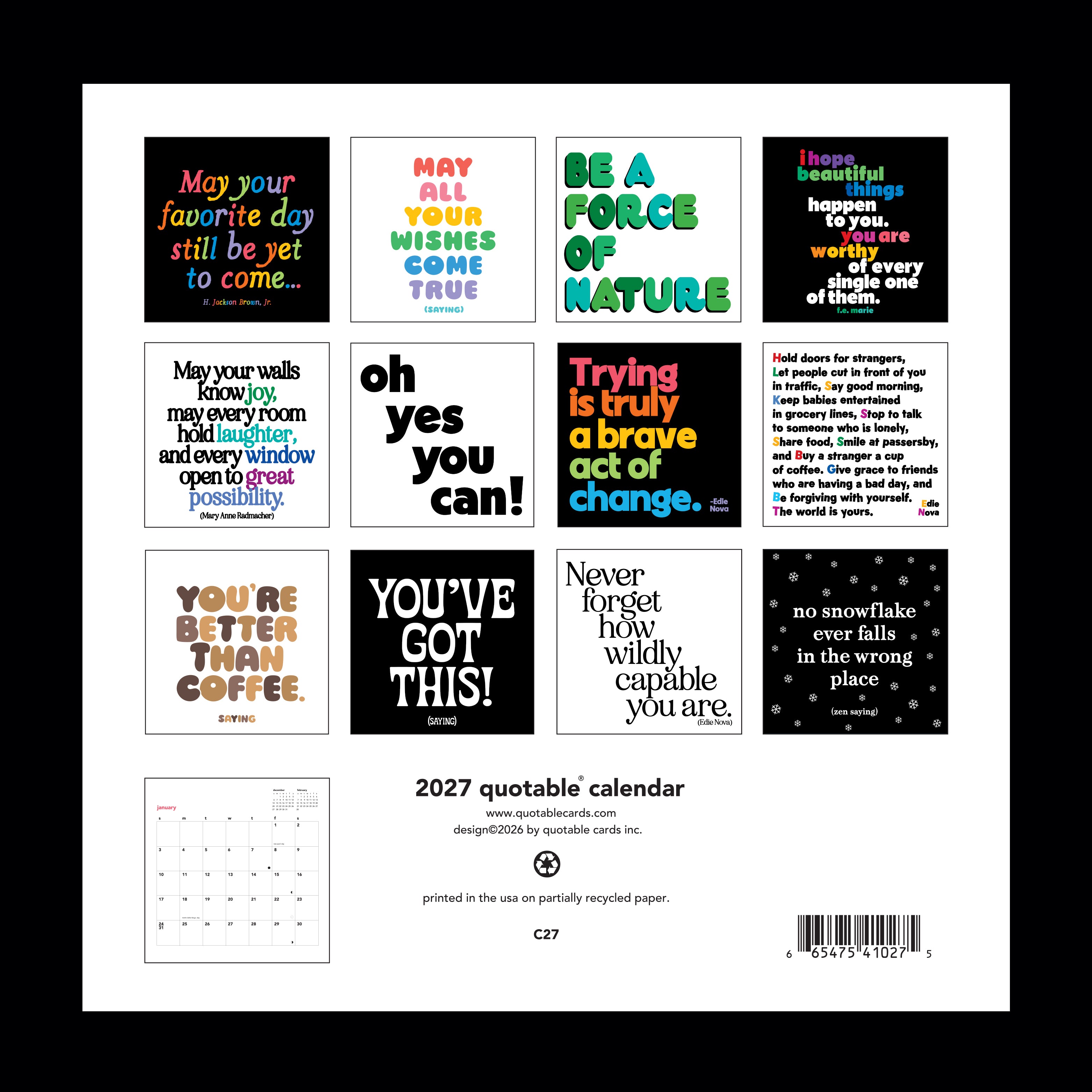 2027 quotable calendar