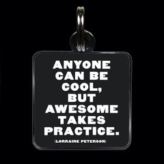 "anyone can be cool" pet collar charm