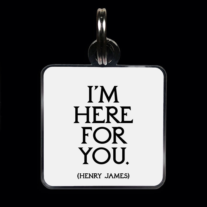 "i'm here for you" pet collar charm