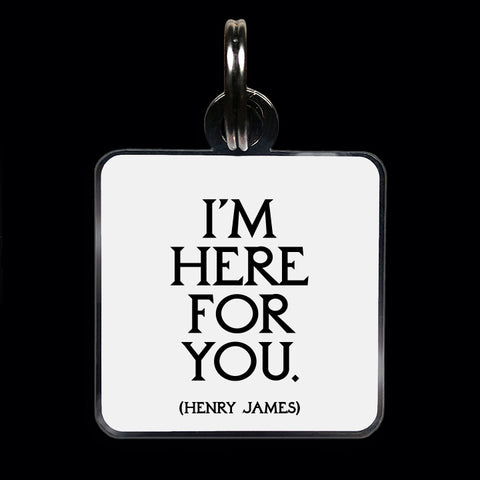 "i'm here for you" pet collar charm