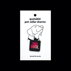 "you rock" pet collar charm