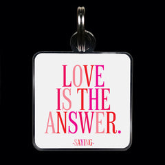 "love is the answer" pet collar charm