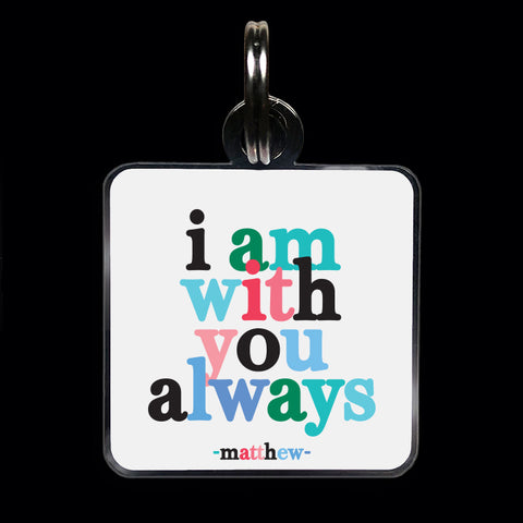 "with you always" pet collar charm
