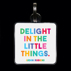 "delight in the little things" pet collar charm