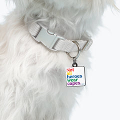 "not all heroes" pet collar charm