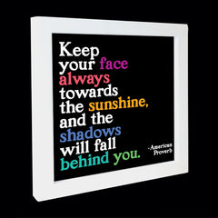 "face towards sunshine" card