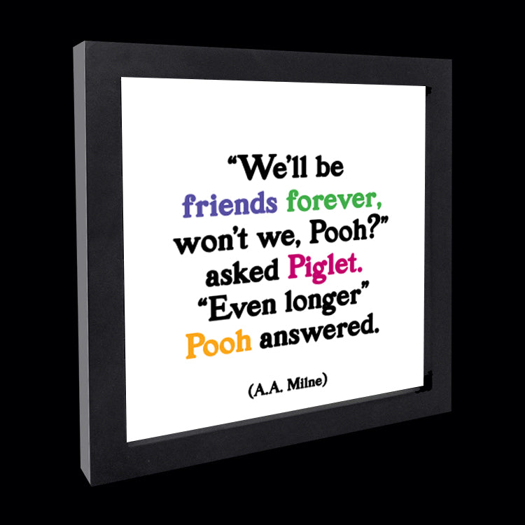 "friends forever pooh" card
