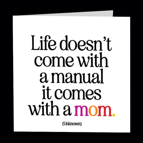 "manual mom" card