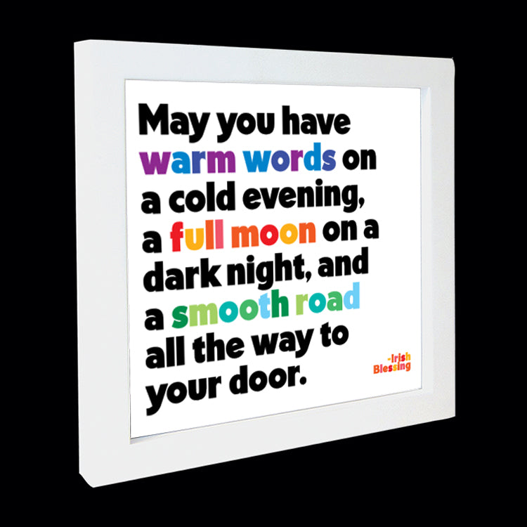 "may you have warm words" card