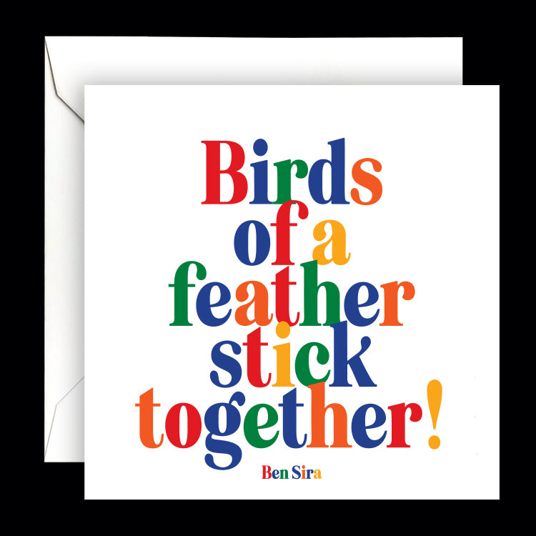 "birds of a feather" card