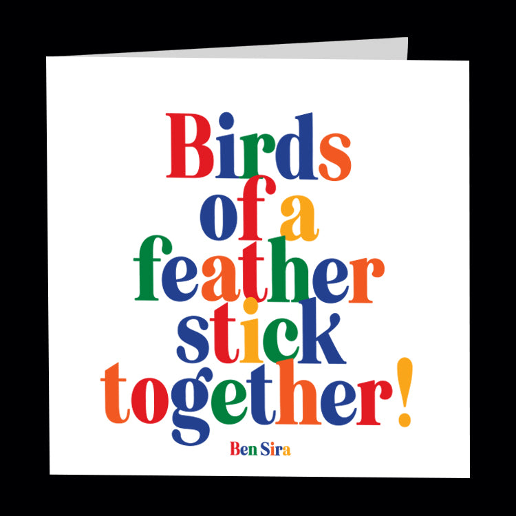 "birds of a feather" card