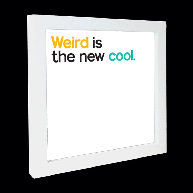 "weird is the new cool" card