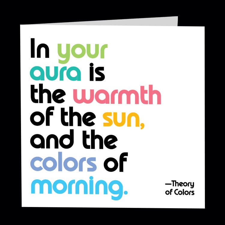 "in your aura" card