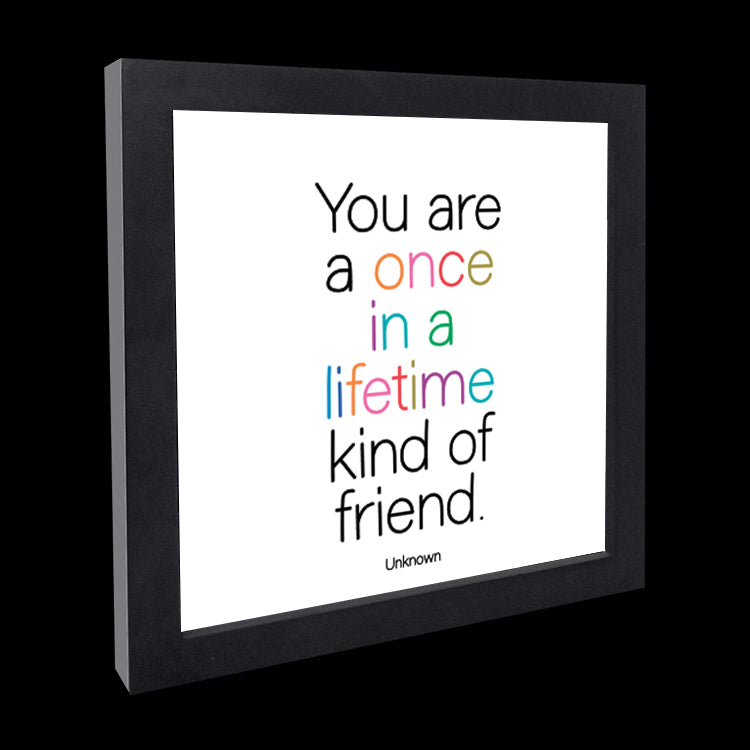 "once in a lifetime" card
