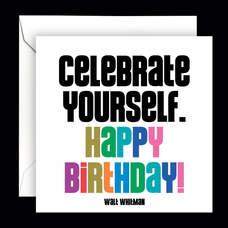 "celebrate yourself" card